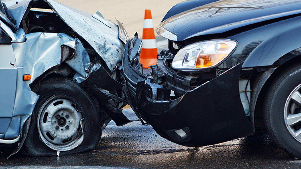 What should be done after a material damage accident?